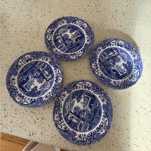 Spode Blue Italian Salad Plates, Set of 4